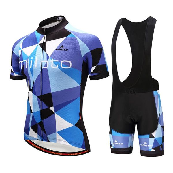 

new for 2020 pro team men summer cycling jersey set quick dry shirts for racing sport cycling uniform mtb clothes bicycle nw, Black;blue
