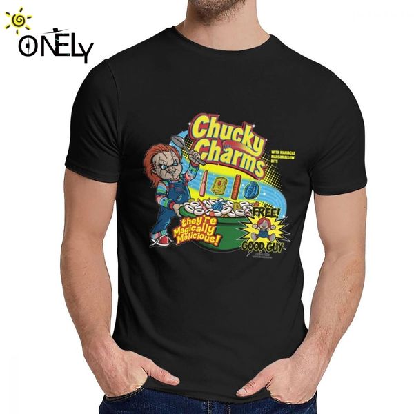 

geek chucky charms t-shirt men soft 100% pure cotton tee shirt round neck