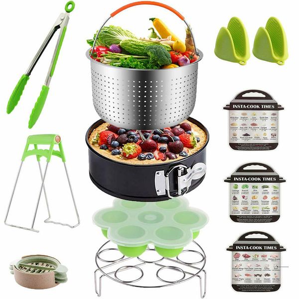 

12pcs accessories kitchen steamer set pressure cooker basket easy clean tools
