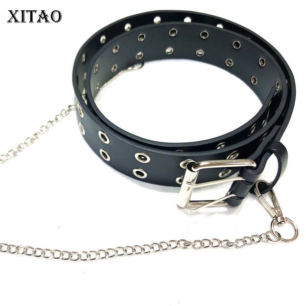 

xitao vintage metal ring hollow out cummerbunds women 2020 summer tide fashion new style match all chains personality gcc3606, Black;brown