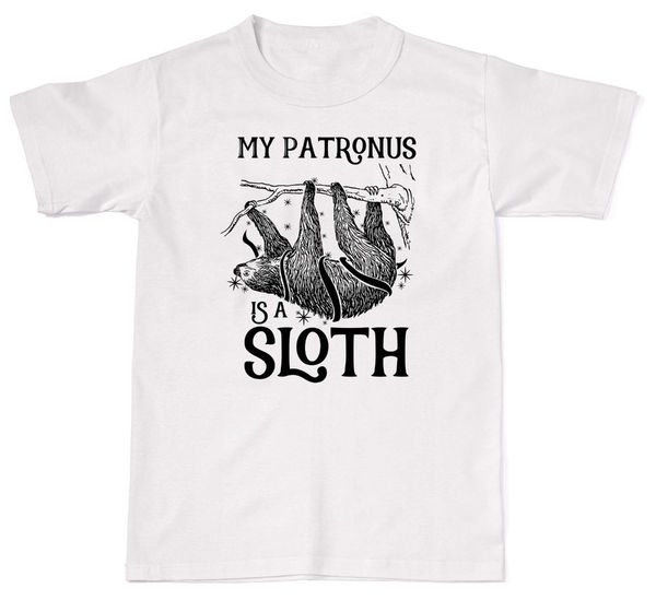 

2019 новый бренд дешевые продажа my patronus является лень смешные поттер животных ленивый geek cotton t shirt t-shirt