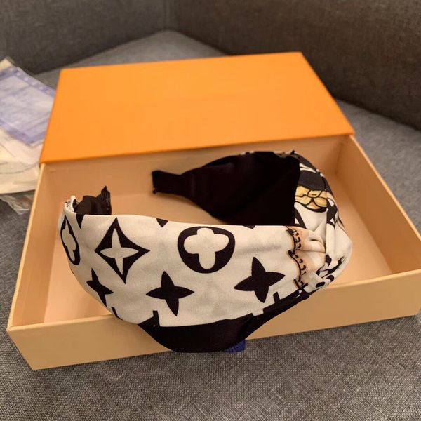 

2020 new headbands letter print silk women headbands new hair band fashion headbands, Silver