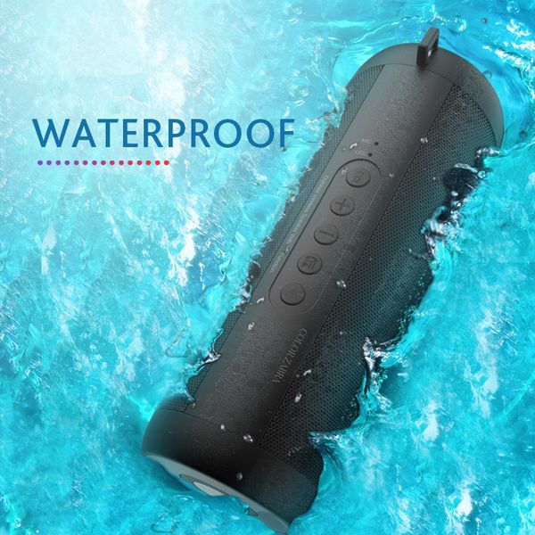 

bluetooth music bass speaker waterproof portable outdoor led wireless column loudspeaker support tf card fm radio aux input