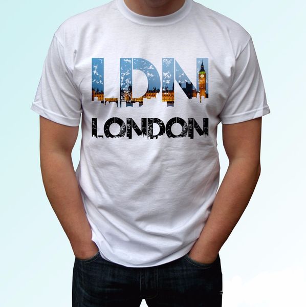 

2019 men t-shirt fashion o-neck t shirt london ldn-white t shirt great britain flag t-shirts graphics tee shirts