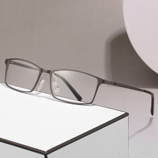 

metal square glasses frame men 2020 vintage half rim clear eye glasses man optical prescription eyeglasses frames eyewear oculos, Black