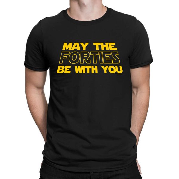 

Mens 40th birthday t shirt may the forties be with you 40 forty present gift top