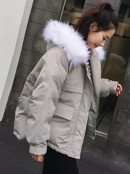 

women's down & parkas cotton padded jacket short 2021 winter clothes korean version loose small bread coat student, Black