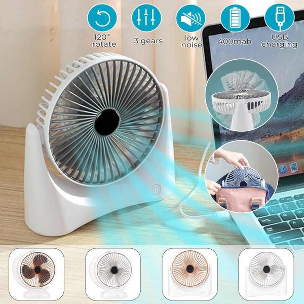

4000mah mini usb desk fan small quiet personal air cooler usb powered portable table fan 360 degree rotatable adjustable