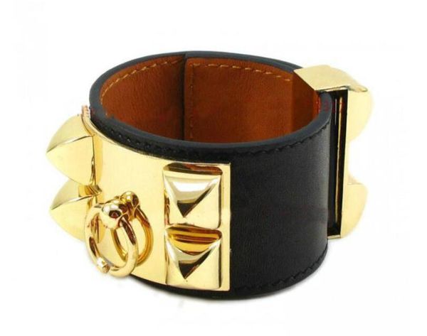 

with box h flat weave leather four-studded leather designer bracelets bangle for punk mens and women couples lovers gift luxury jewelry, Silver