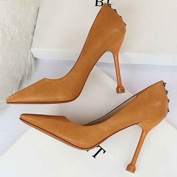 

2020 new women .5cm high heels pumps nightclub luxury elegant lady high heels scarpins yellow prom jeans dress fetish shoes, Black