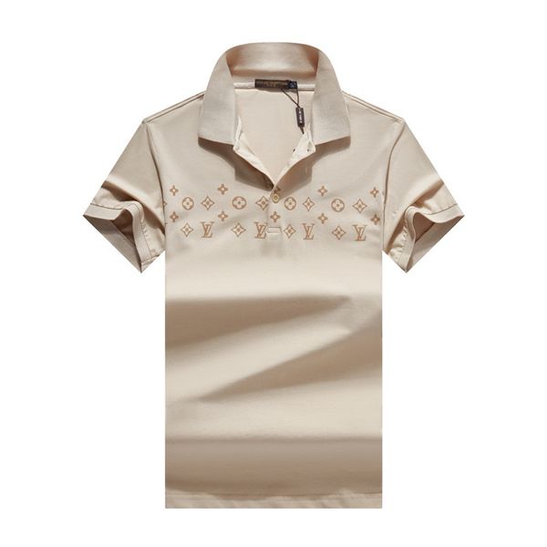 

22 new brand summer designer polo shirt luxury t-shirt fashion snake bee flower print polos casual cotton polo t-shirt, White;black