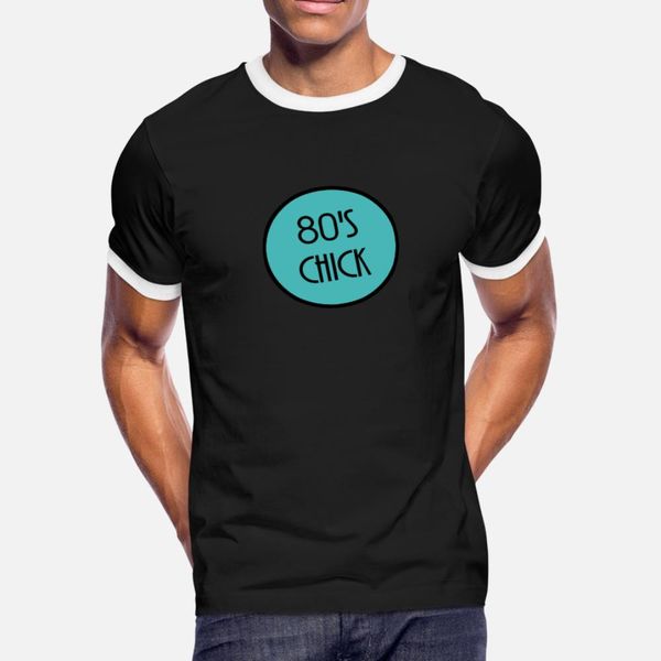 

80s chick t shirt men designing short sleeve round neck trend famous authentic spring pattern shirt