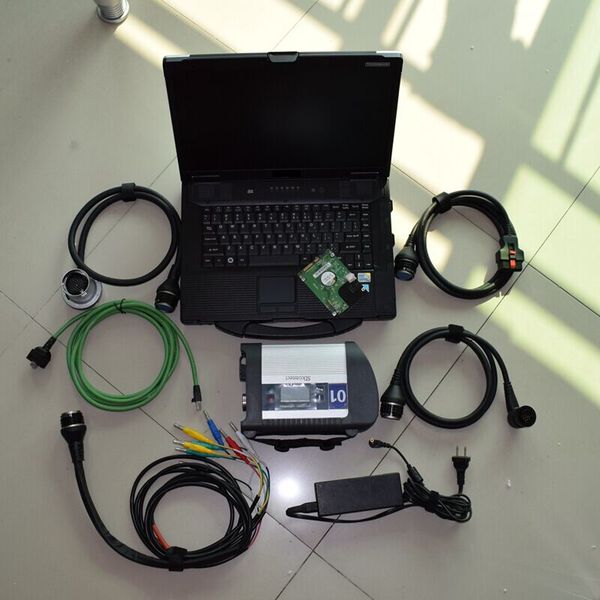 

mb star c4 sd connect multiplexer with software 2020.06 hdd 320gb with lapcf52 wireless full set diagnose for car and truck