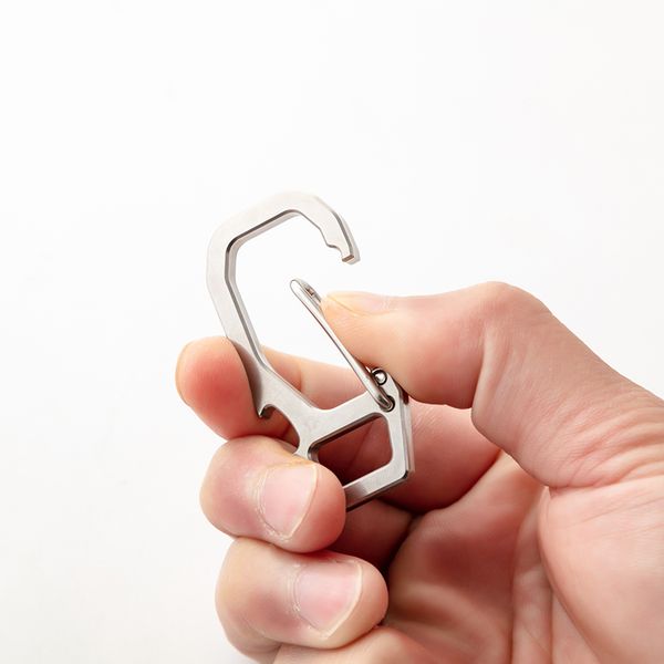 

multifunctional titanium alloy keychain with bottle opener, Silver