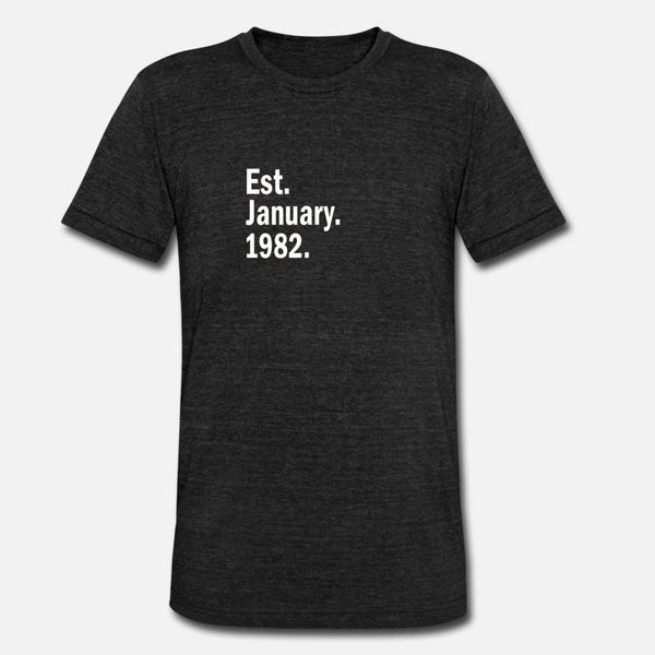 

est january 1982 t shirt men designer tee shirt s-3xl vintage graphic new style summer standard shirt