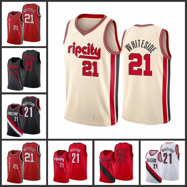 

portland trail blazers hassan whiteside men city basketball jersey, Black
