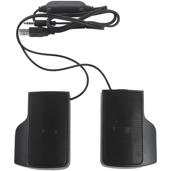 

mini portable usb stereo speaker soundbar for notebook lapmp3 phone music player computer pc with clip black
