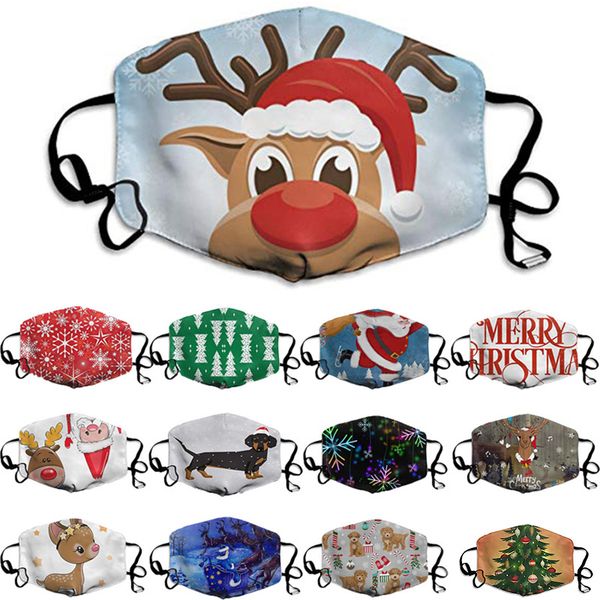 

christmas face mask 3d digital printing protective masks dustproof and anti-haze funny snow man ing