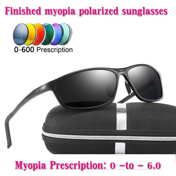 

fashion diopter finished myopia polarized sunglasses men women nearsighted glasses fashion men's aluminum magnesium goggles nx, White;black