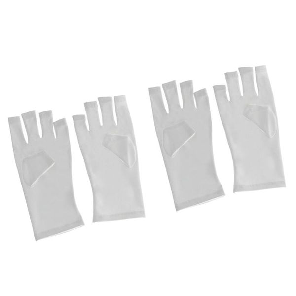 

soft anti uv hand radiation protection gloves for gel polish led lamp 4pcs, Blue;gray