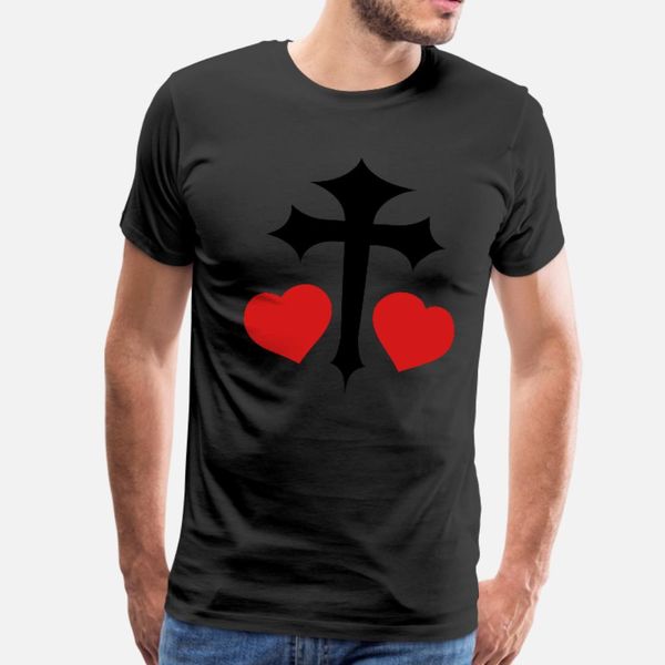 

готический крест с любовью сердца тенниска людей designs с коротким рукавом размер s-3xl kawaii anti-wrinkle новая мода весна шаблон рубашку