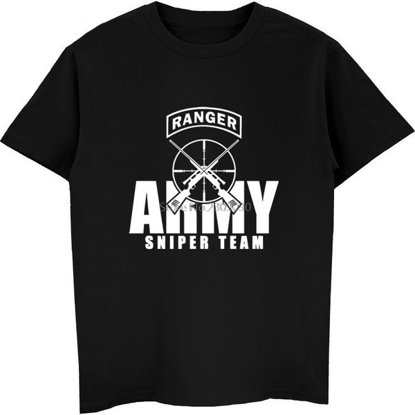 

funny summer ranger sniper team sniper army t-shirt men's cotton short sleeve shirt hip hop tees harajuku streetwear