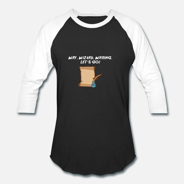 

wry wizard writing let's go writer or author g t shirt men customize 100% cotton round neck outfit graphic comfortable spring autumn ka