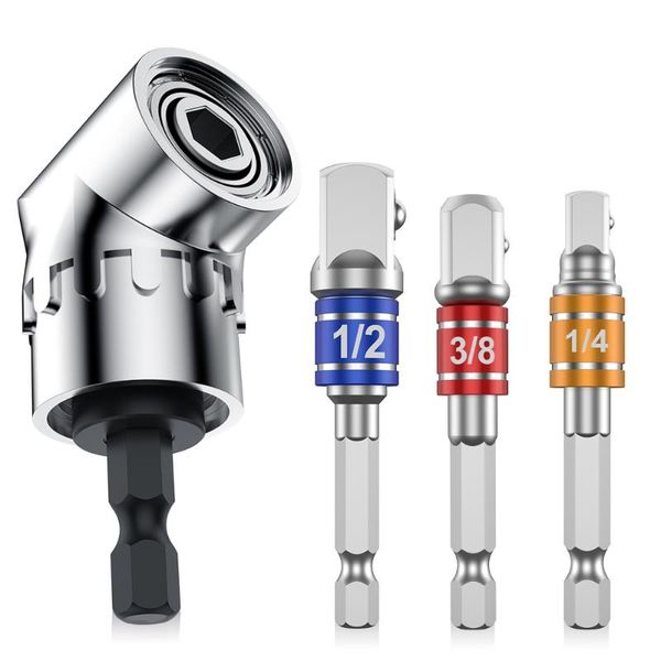 

105 degree right angle drill extension screwdriver set impact drills driver bit set extension socket adapter hex shank driver