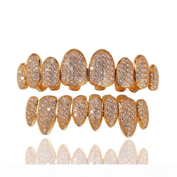 

новое прибытие hip hop iced out silver зубы grillz top bottom грили dental mouth punk зубные caps cosplay партии рэпер ювелирные изделия, Black
