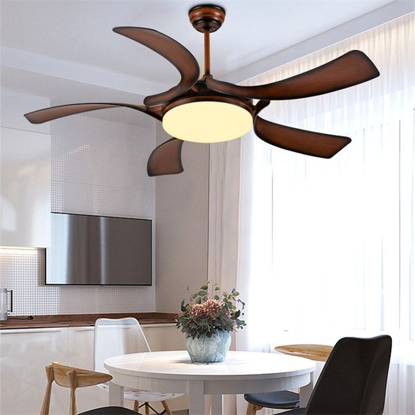 

2021 new 52 inch ceiling fan abs with led light remete control dc 5speed ventiladores de techo con luces led