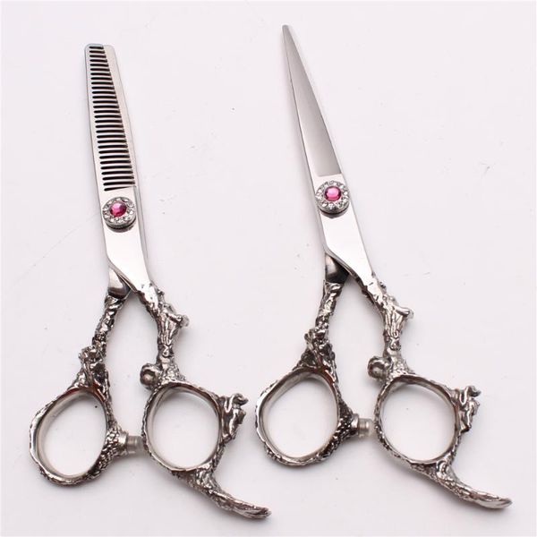 

hair scissors 6.0" 17.5cm jp 440c shiny engraving logo hairdressing thinning cutting shears professional c9005
