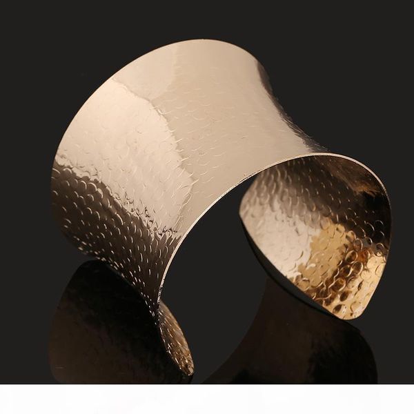 

vintage open bracelets punk gold color europe wide cuff bangles metal wave cuff chunky bracelet for women girls jewelry christmas gift, Black