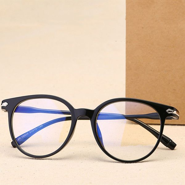

deluxe design vintage round clear fashion glasses women transparent lens men glasses frame ladies optical eyeglasses, Black