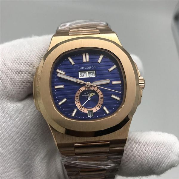 

2020 New luxury watch gold automatic mechanical watch stainless steel luminous hand blue dial watch nautilus wholesale fatary