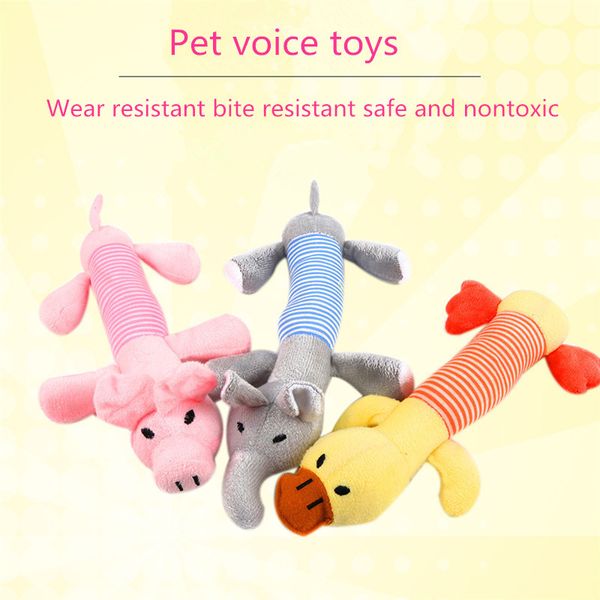 

pet plush dog toys cute pet dog chew toys dog toys funny fleece durability chew molar toy fit for all pets elephant duck pig
