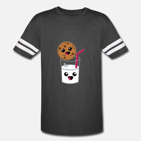 

kawaii cookie milk t shirt men дизайнер хлопок s-3xl уникальный подарок новый стиль летний стиль письмо рубашка