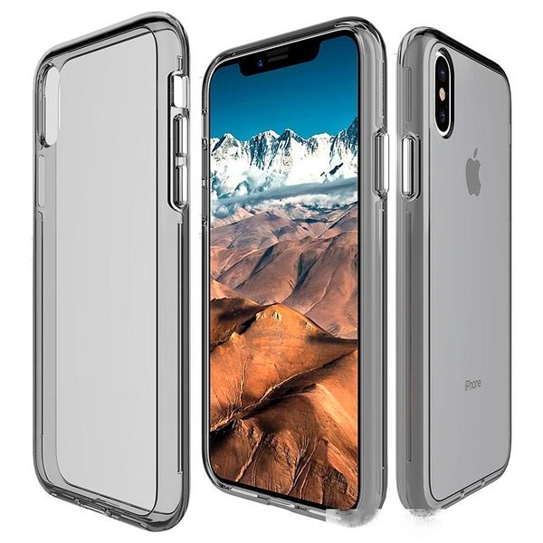 

for samsung galaxy s9 plus a8 2018 transparent hybrid bumper anti-scratch cover phone cases for iphone x 8 7 clear cellphone case