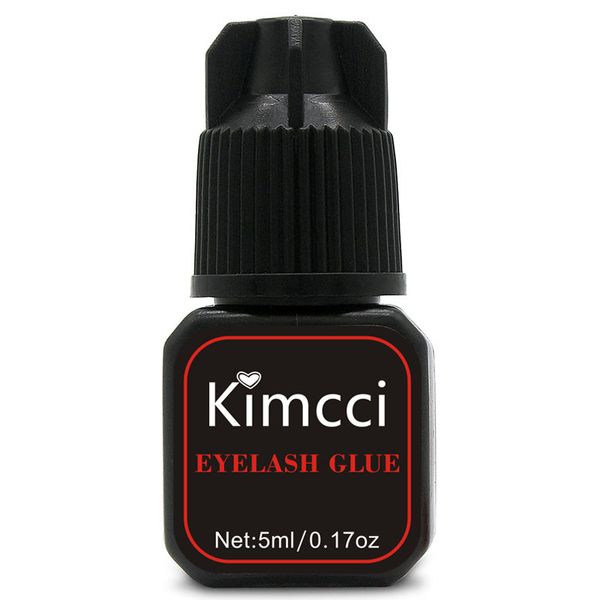 

kimcci 5ml eyelash extension glue 1-3 seconds fast drying eyelashes glue pro lash black adhesive retention long last