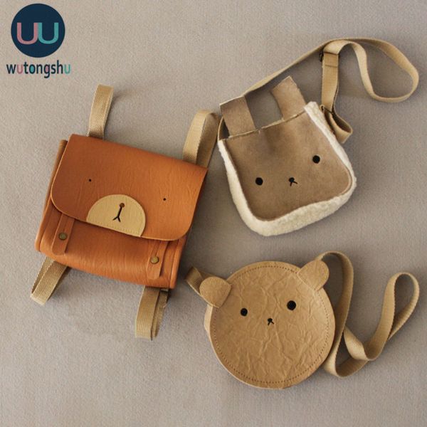 

toddler lovely animal bag cute bear bear crossbody bag baby girl kids school backpack kids all accessories, Slivery;white