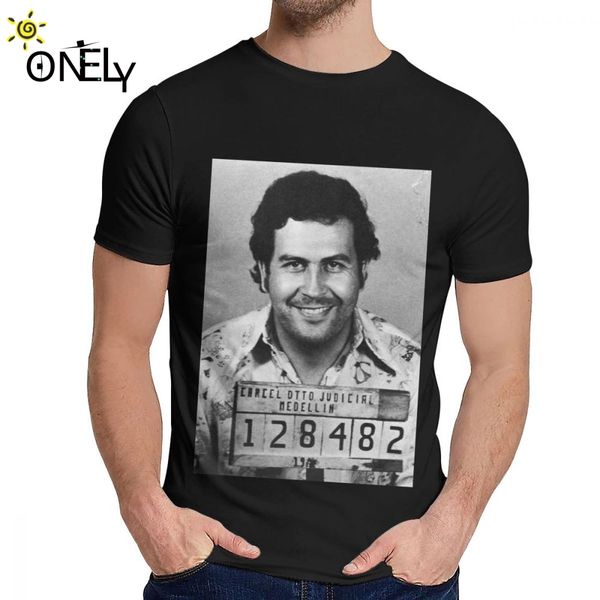 

leisure man t-shirt pablo escobar great leisure o-neck cartoon print short sleeve