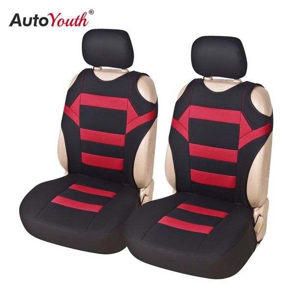 

autoyouth car seat protection 2pcs front seat cover t-shirt styleing car interior accessories red blue gray clorls