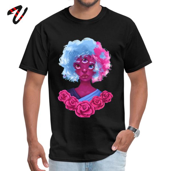 

steven universe гранат япония топ-футболка для мужского ада лета осени тиса, напечатанные на футболки с коротким рукавом чудаковатого o шея