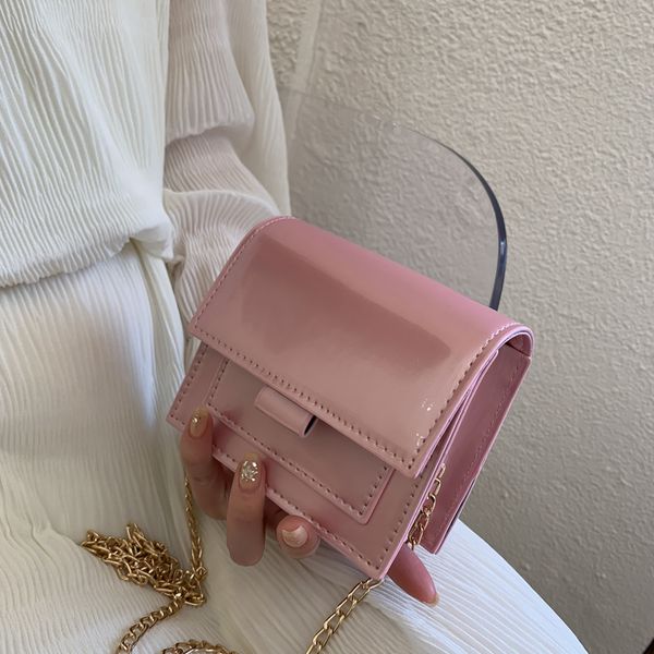 

2020 new pu leather simple small square bag foreign fashion mini shoulder bag wild messenger handbags purses and handbags