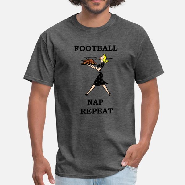 

football turkey nap repeat thanksgiving and gifts t shirt men print short sleeve o-neck fit anti-wrinkle basic summer standard shirt