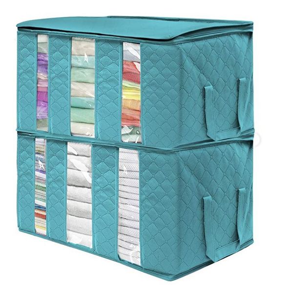 

non-woven foldable storage box portable clothes organizer tidy pouch suitcase home storage box large capacity house accessoriese bwa742