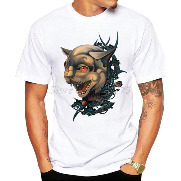 

2019 new arrivals fashion vivid floral tiger design men's t shirt boy cool style casual t-shirt