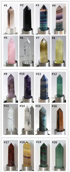 

creative natural crystal quartz crystal gemstone water bottle wand point reiki healing crystal glass healing bottle glass