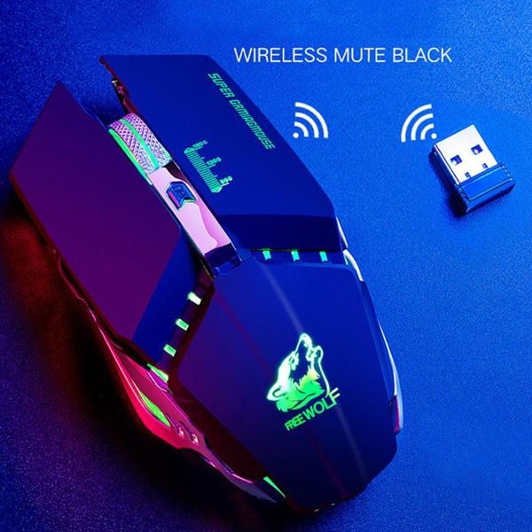 

2.4g 1600dpi wireless optical mouse ergonomic mechanical usb charger mental wheel professional gaming mouse use for lappc