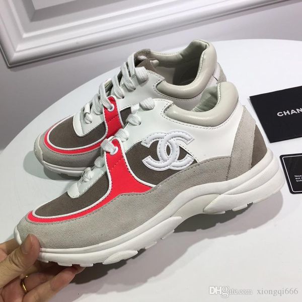 

stylish men's and women's casual sports shoes, comfortable and versatile couple models, high-quality designer flat shoes, with box, Red;white