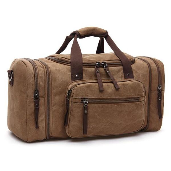 

1 pcs large weekend bag men duffel bag canvas travel bags carry on luggage bags